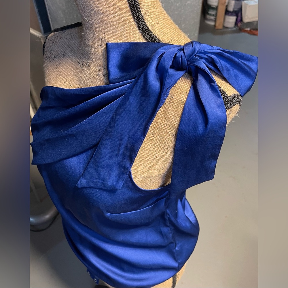 Vintage Blue Satin Express Bodysuit